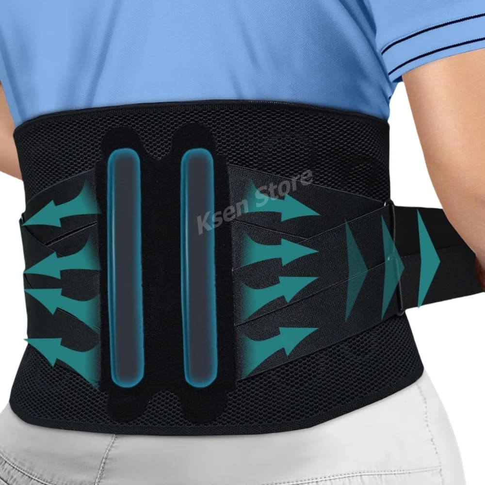 Tutore per la schiena con supporto per la vita per alleviare il dolore lombare dalla sciatica, ernia del disco scoliosi, cintura di supporto lombare per decompressione