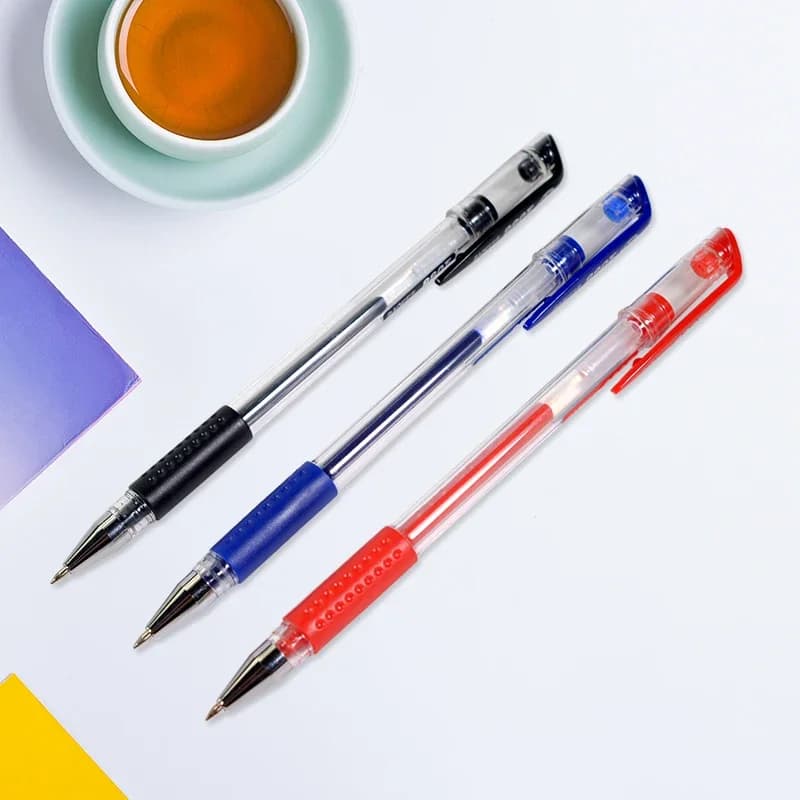 12/24PCS BAOKE Penna Gel 880f Penna Firma Rossa 0.5mm Penna Gel Nera Materiale Scolastico Kawaii Penne Stazionarie