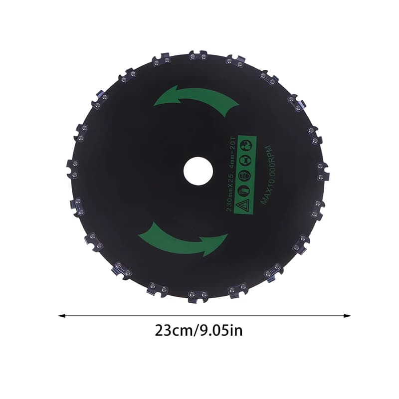 To cut trees, cut strings, substrates and more - Decturer blades of 20 teeth from 9" - Saw blade for chain saw -