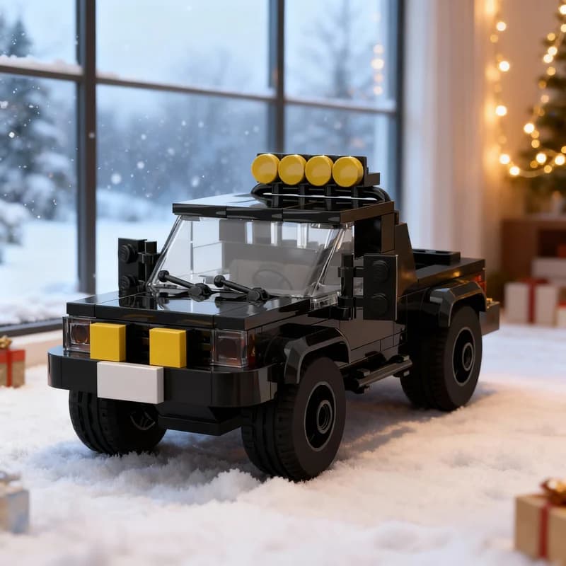 172pcs MOC Toyota HiLux Back The Future Creator Model Building Toy Blocks Christmas Gifts Architecture DIY Creative Idea