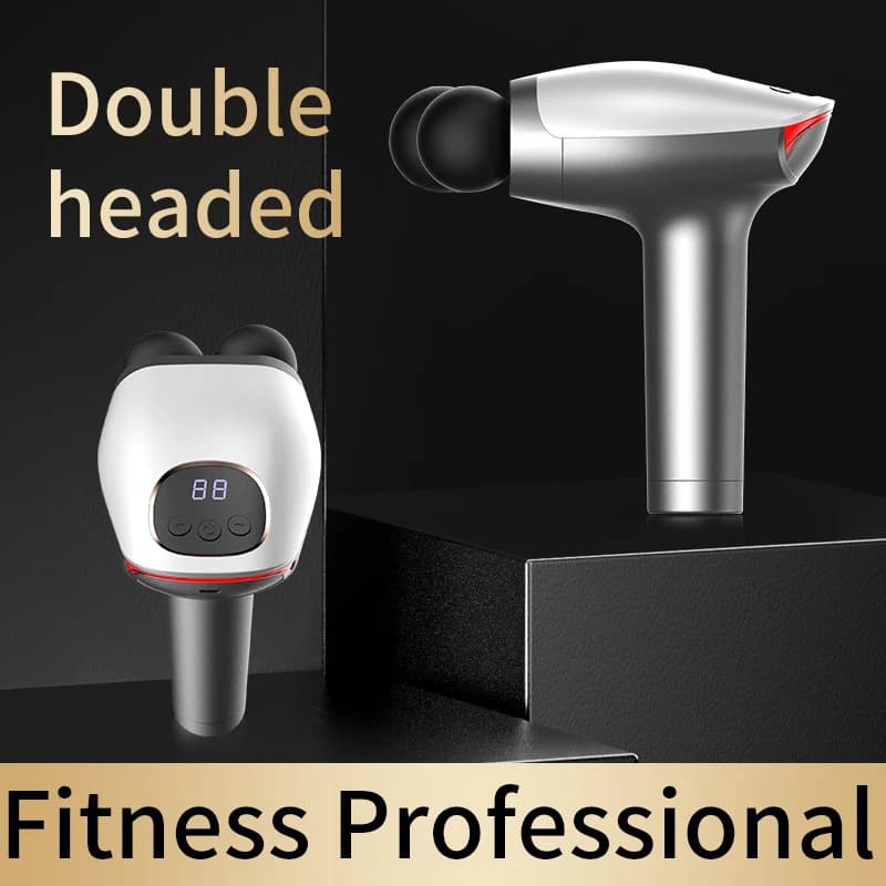 Double Head Massage Gun for Deep Fabrics with Double Head, Percussion Back Massage Gun for Athletics Muscles