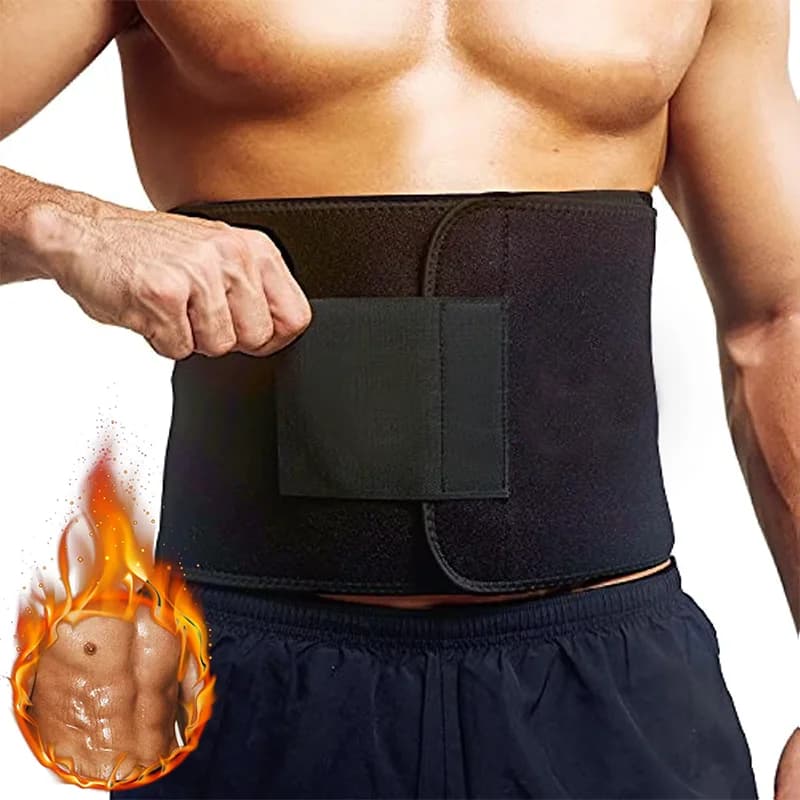 Cintura trimmer in vita Slim Men Body Shaper Cinchers Controllo della pancia Avvolgimento in neoprene per il sudore per lo stomaco e la schiena Supporto lombare Fajas