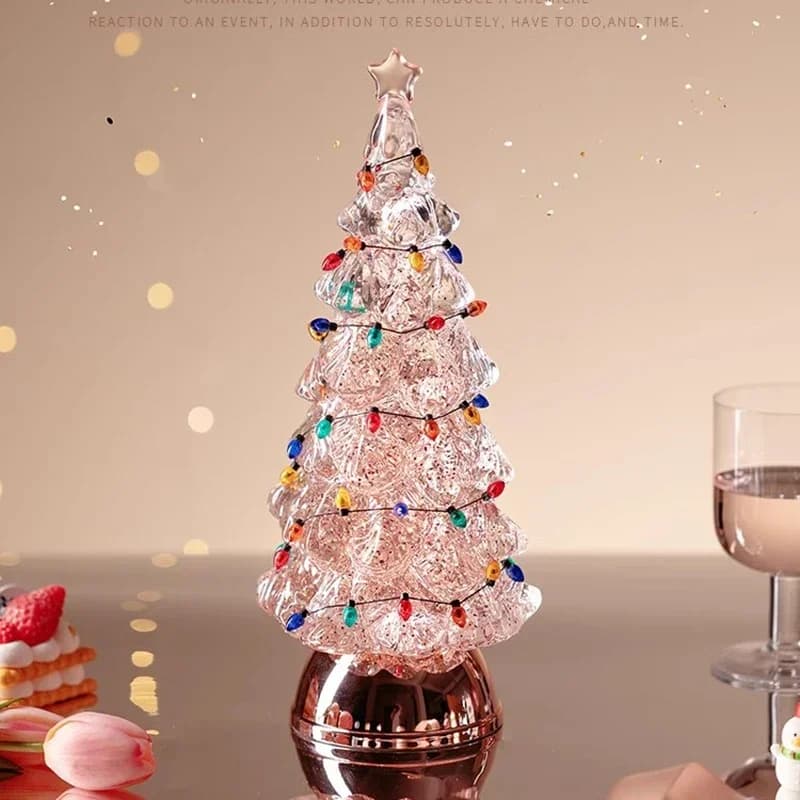 Lampada ad acqua luminosa Carillon Natale Bambini Regalo di compleanno Ragazza Ornamento Luce notturna Decorazioni moderne per la stanza di moda nordica