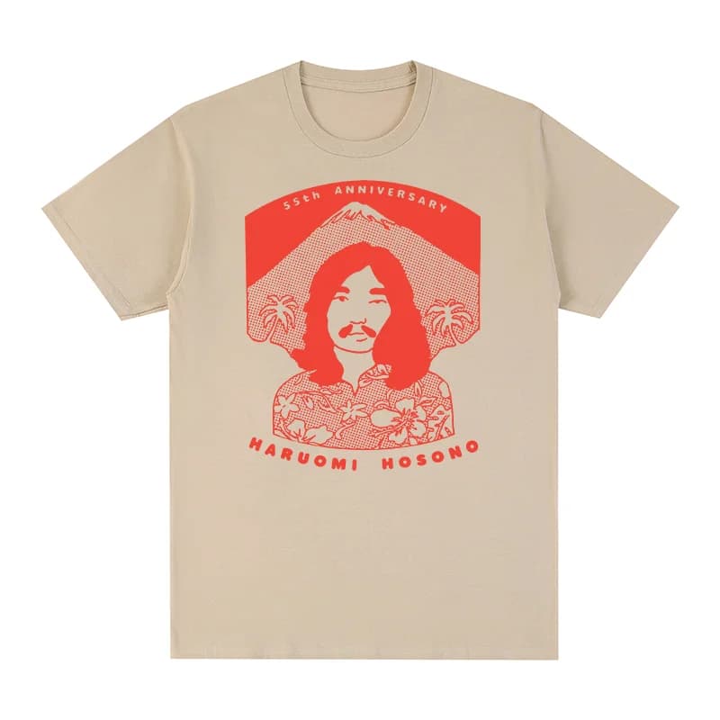 Hosono Haruomi Bon Voyage Co. T-shirt vintage Tropical Dandy musicista giapponese T-shirt da uomo in cotone Nuova maglietta da donna Top
