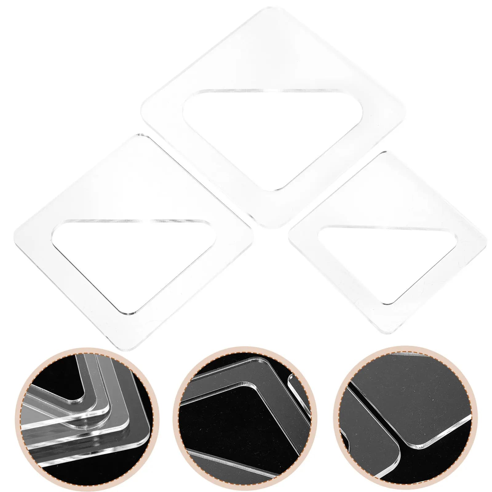 Set of 3 Acrylic Stamps for Cutting, Tool for Making Triangular Manics, Mould for Holes on Cutters, Fa-da-Te Drilling Machine in Kitchen