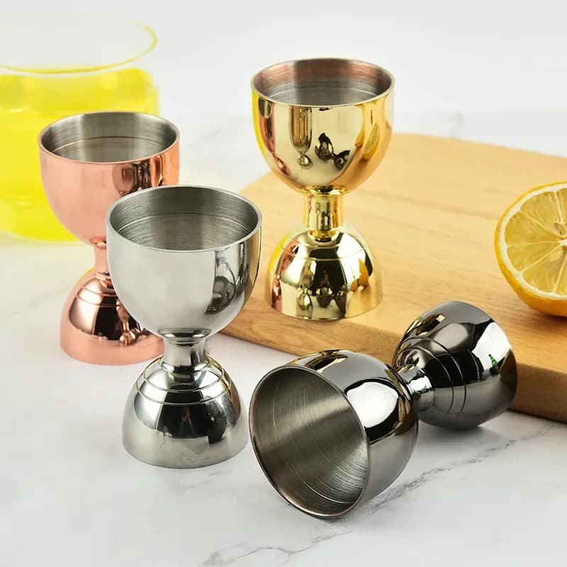 1 pz cocktail bar Jigger in acciaio inossidabile Jigger doppio spirito misurino per bar di casa accessori bar per feste club