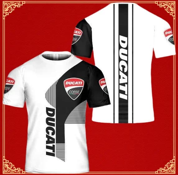 For Ducati Men's Summer Racing T-shirt Motorcycle Biker Short Sleeve Lightweight Breathable Sportswear For Outdoor Riding Jersey