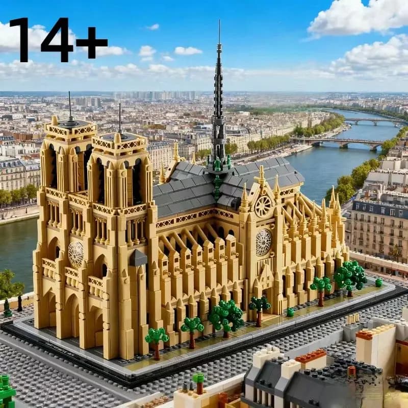Serie Street View 4383 pz, modello architettonico classico famoso della città, puzzle da assemblare per decorazione domestica, regalo di Natale e compleanno