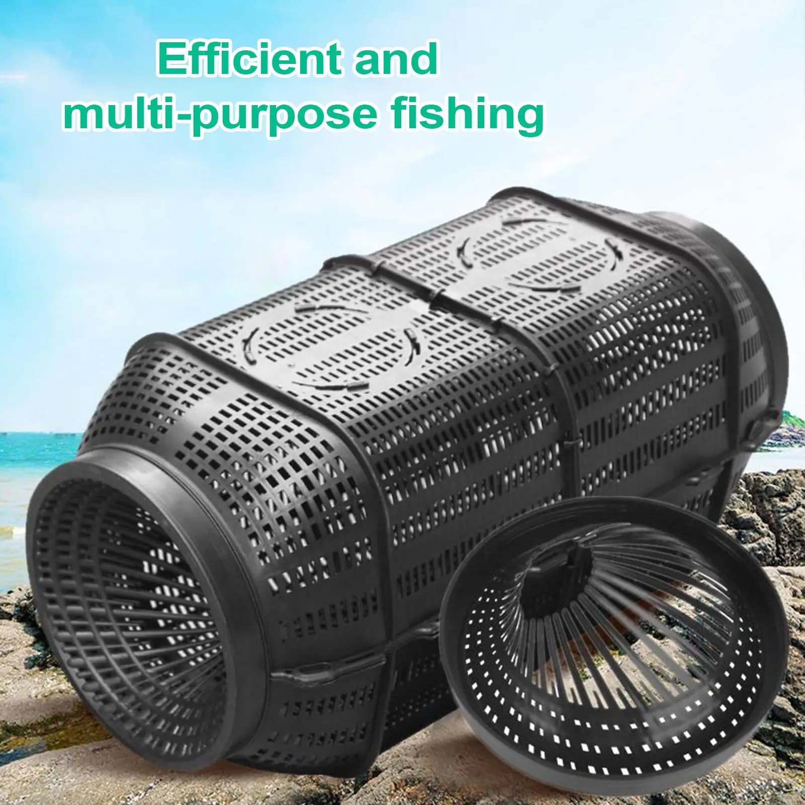Trappola per esche da pesca, trappola per anguille e loach, nassa da pesca portatile, gabbia leggera per pesci, trappola per esche, gabbia per granchi, gamberi, aragoste