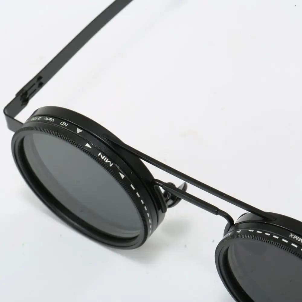 Clarity ND9 Anti-UV Sunglasses 9 Level Dimming Retro Adjustable Dimming Glasses Round Comfort Fit Fishing Sunglasses Driving