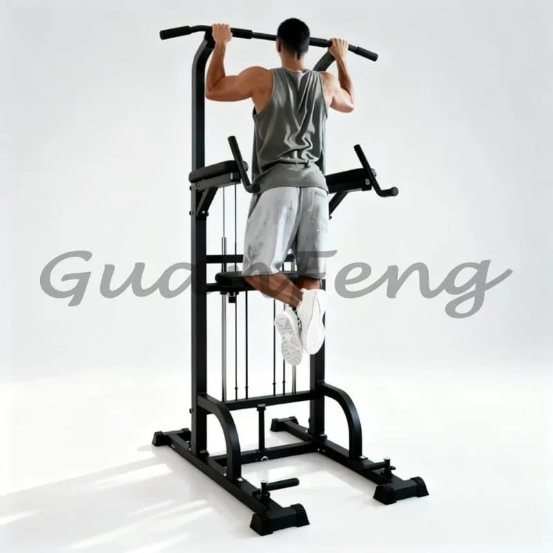 450LBS Power Tower Pull‑Up Dip Station, Stable Pull‑Up Bar, Home Gym Multifunctional Equipment for Full‑Body Strength Training