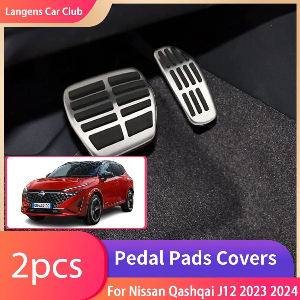 Per Nissan Qashqai J12 2023 2024 Auto Pedali In Acciaio Inox Resto Freno Acceleratore Vassoio Pad Accessori Interni Parti.