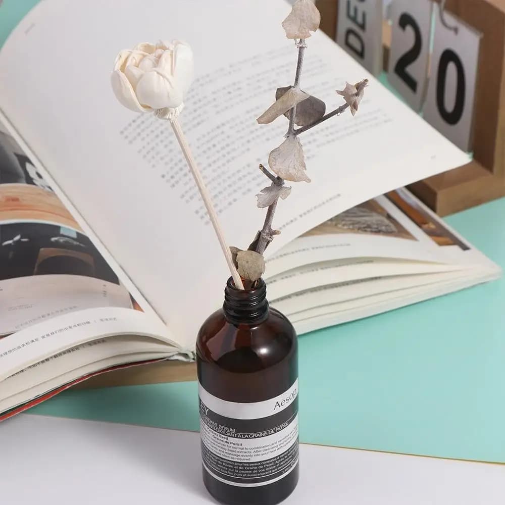 Diffusore di Aromi Artigianale Senza Fiamma, Bastoncini Profumati per Aromaterapia, Fiore Aromatico Simulato