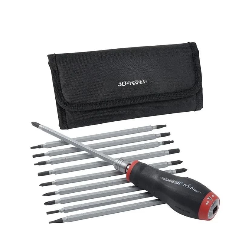Adjustable torque screwdriver batch 12 pieces quick-release torque screwdriver set 1-6N.m storage bag set