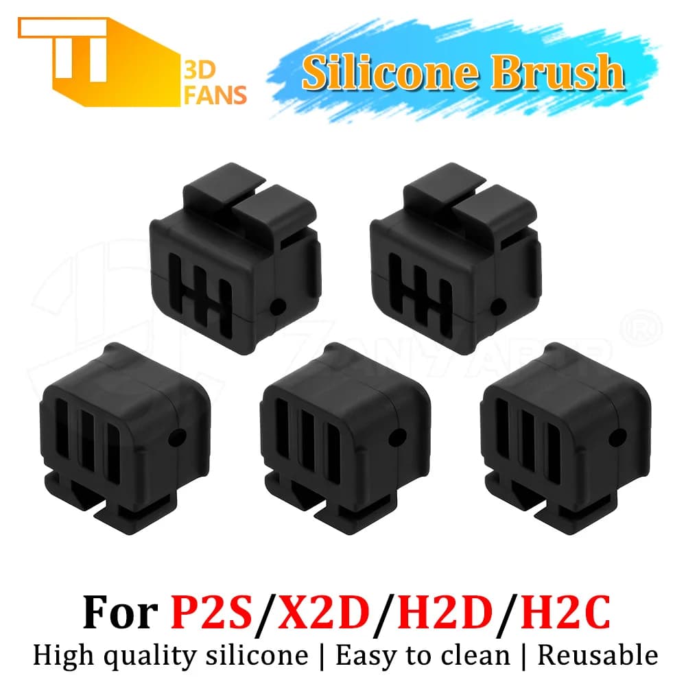 Spazzola in Silicone per Stampanti 3D Bambu Lab X2D/P2S/H2D/H2C, Pulitore per Ugelli Hotend, Accessori per Stampanti 3D