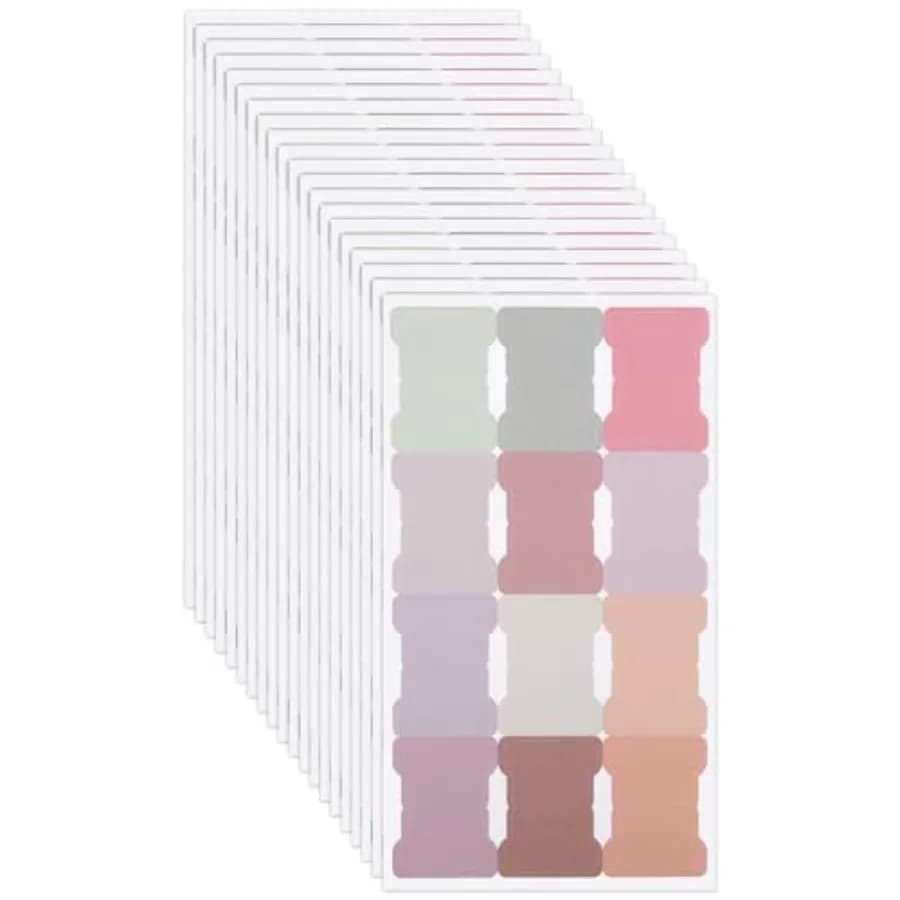 20 Sheets/ Pieces Sticky Index Tabs, Double Sided Book Page Markers Tabs Blank Monthly Tabs Writable Sticky Notes Flags Self Ad