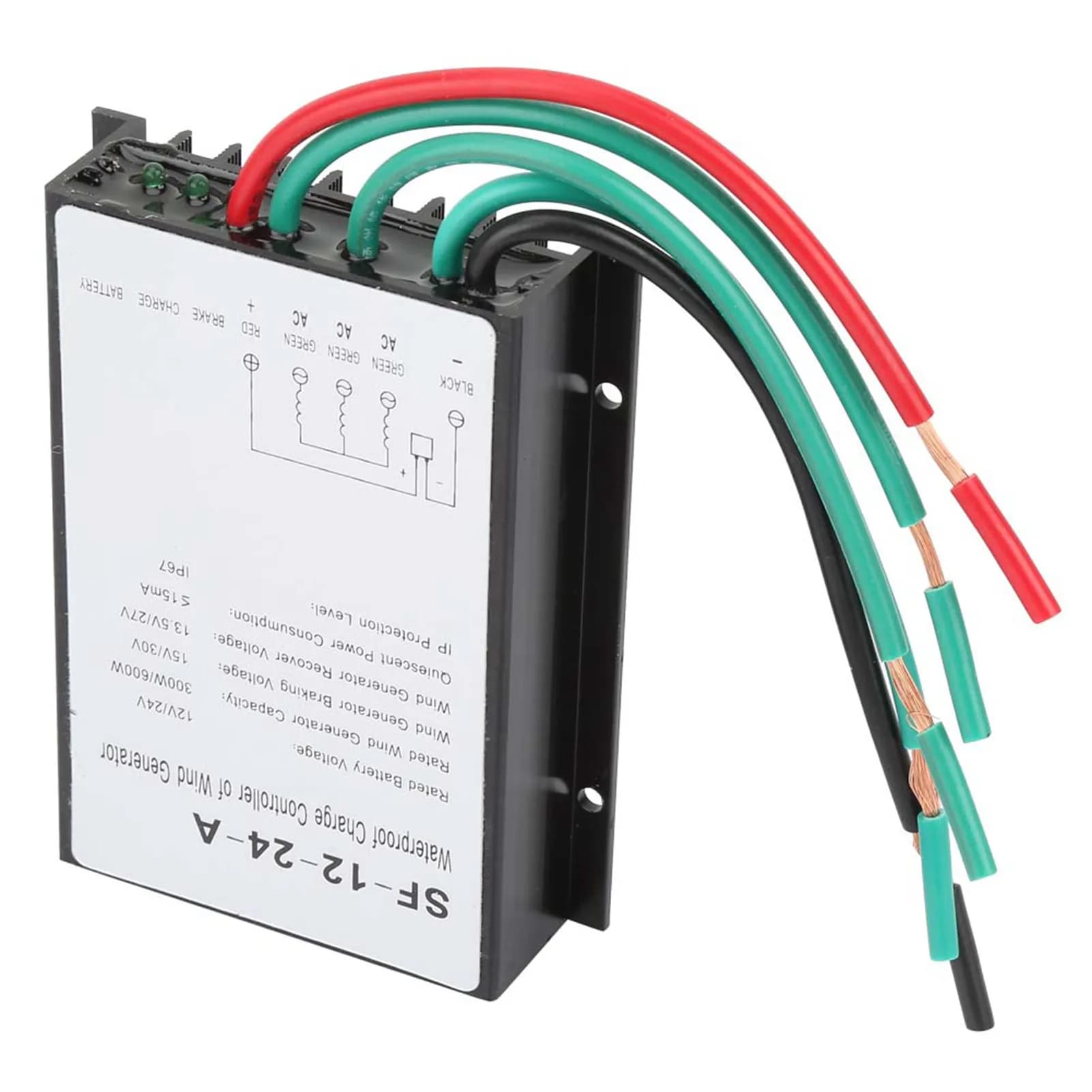 Regolatore di Carica per Turbina Eolica 300W/600W Impermeabile Controllore per Generatore Eolico