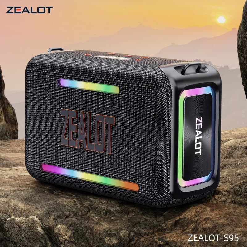 ZEALOT-S95 Altoparlante Bluetooth portatile da 160 W Ad alta potenza Impermeabile 24000 mAh RGB Luce colorata Subwoofer wireless 360 Suono TWS TF