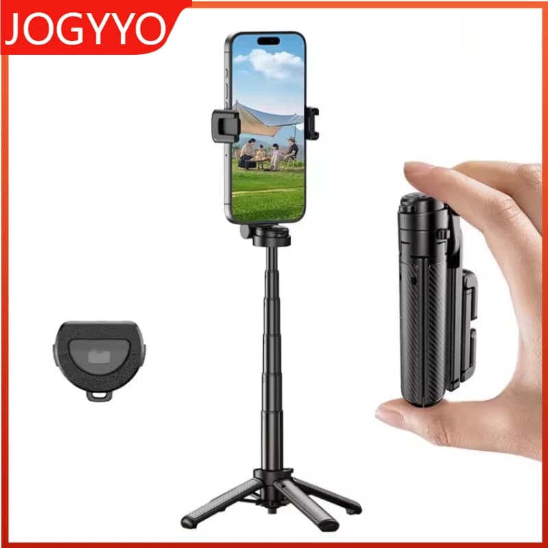 Mini Selfie Stick con supporto a tre angoli, pieghevole, con telecomando rimovibile per iPhone e smartphone, supporto portatile da viaggio