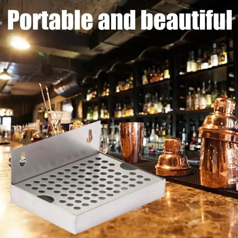 Y1UD High Quality Nonrust Steel Drip Tray for Wine Bottles Frying Pan Perfect for Cafes Restaurants and Household