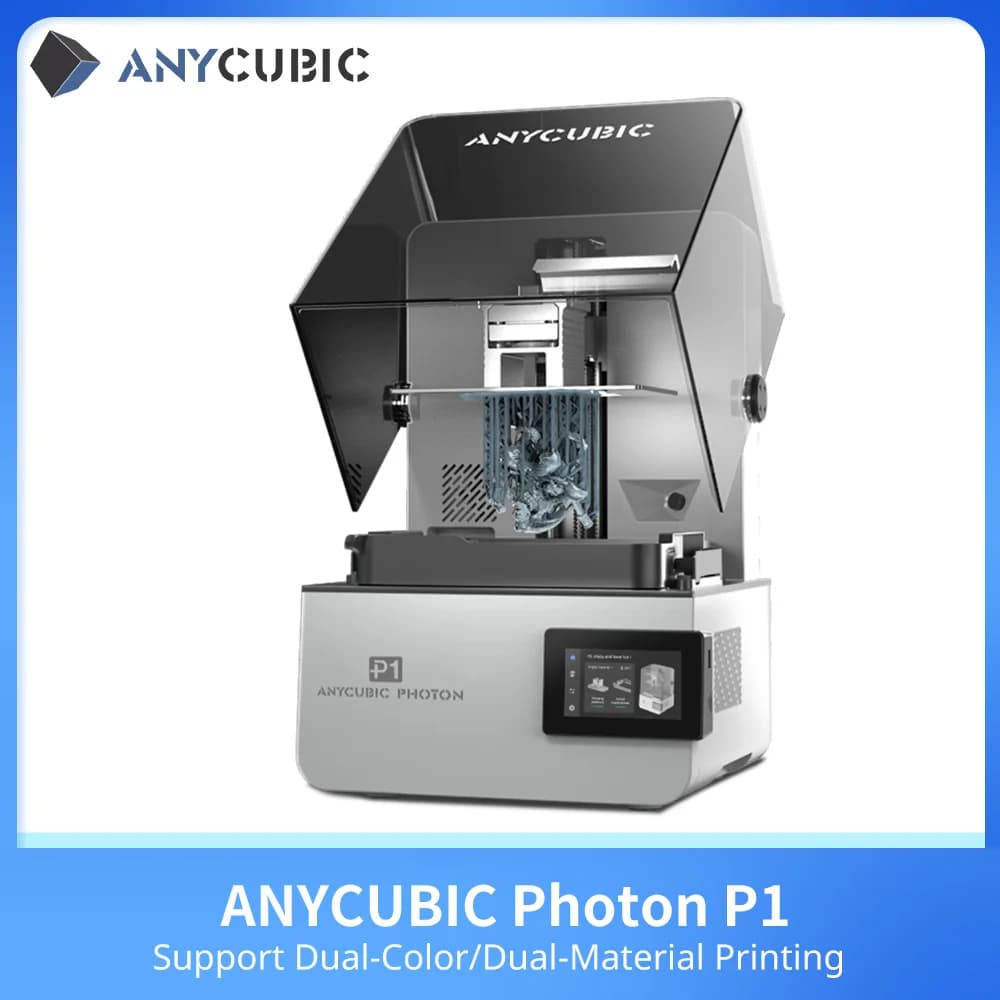 ANYCUBIC Photon P1 High Precision Resin 3D Printer with LCD Screen, Dual Color Advanced Printing Support and Double Material for Professionals