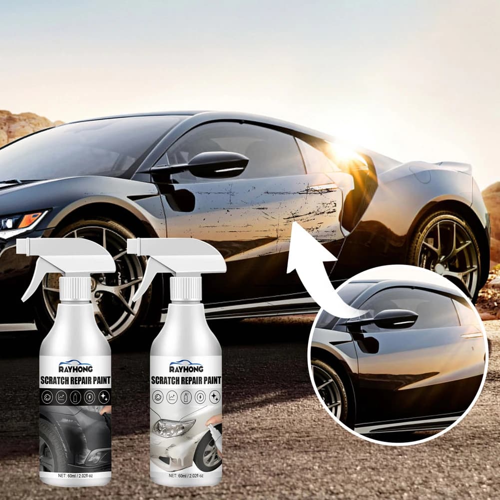Spray Lucidante Portatile per Auto 60ml, Cera Riparatrice per Graffi Profondi, Spray Rimuovi Graffi, Cura della Superficie della Vernice Auto