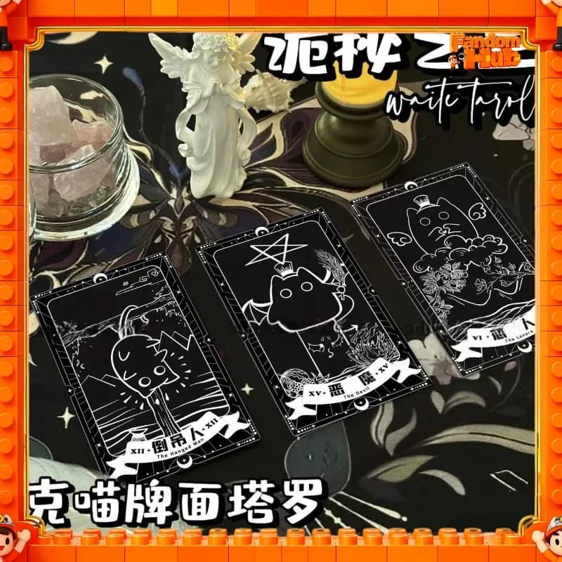 Anime Lord Of Mysteries Merch Goods Mazzo di tarocchi Klein Moretti a tema gatto, un set di 78 carte giocattolo regalo per i fan
