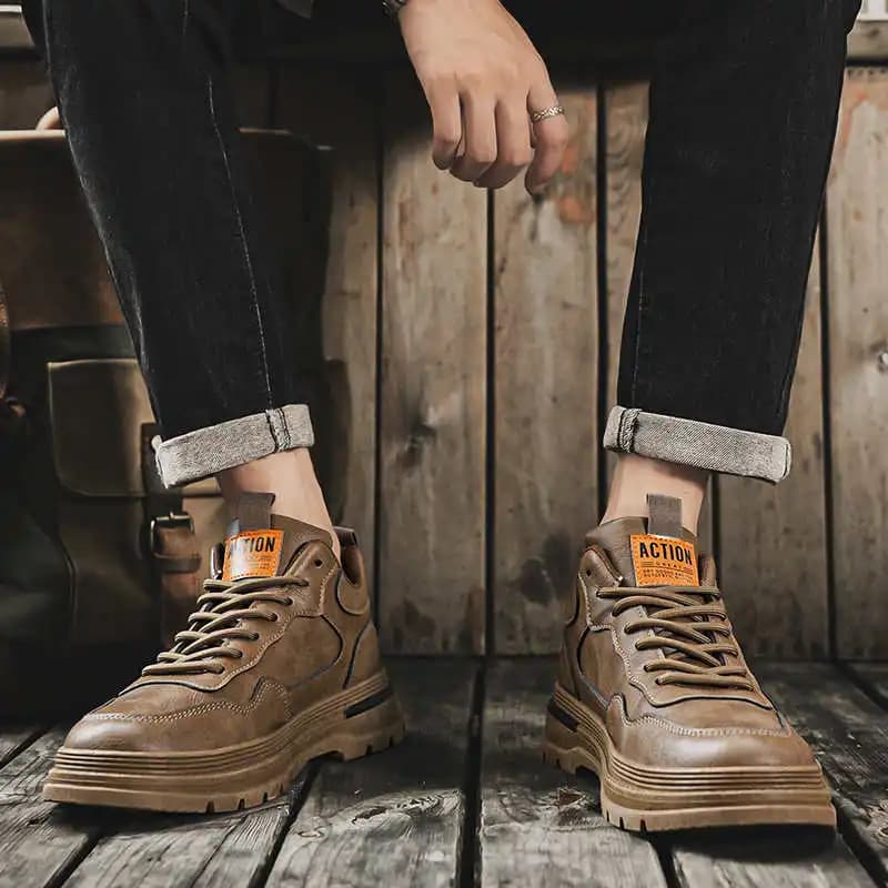 Platform Parkour Men's Elegant White Shoes Home Dresses Brand men's shoes Sneakers Sports shoes Super cozy Tenus Shors
