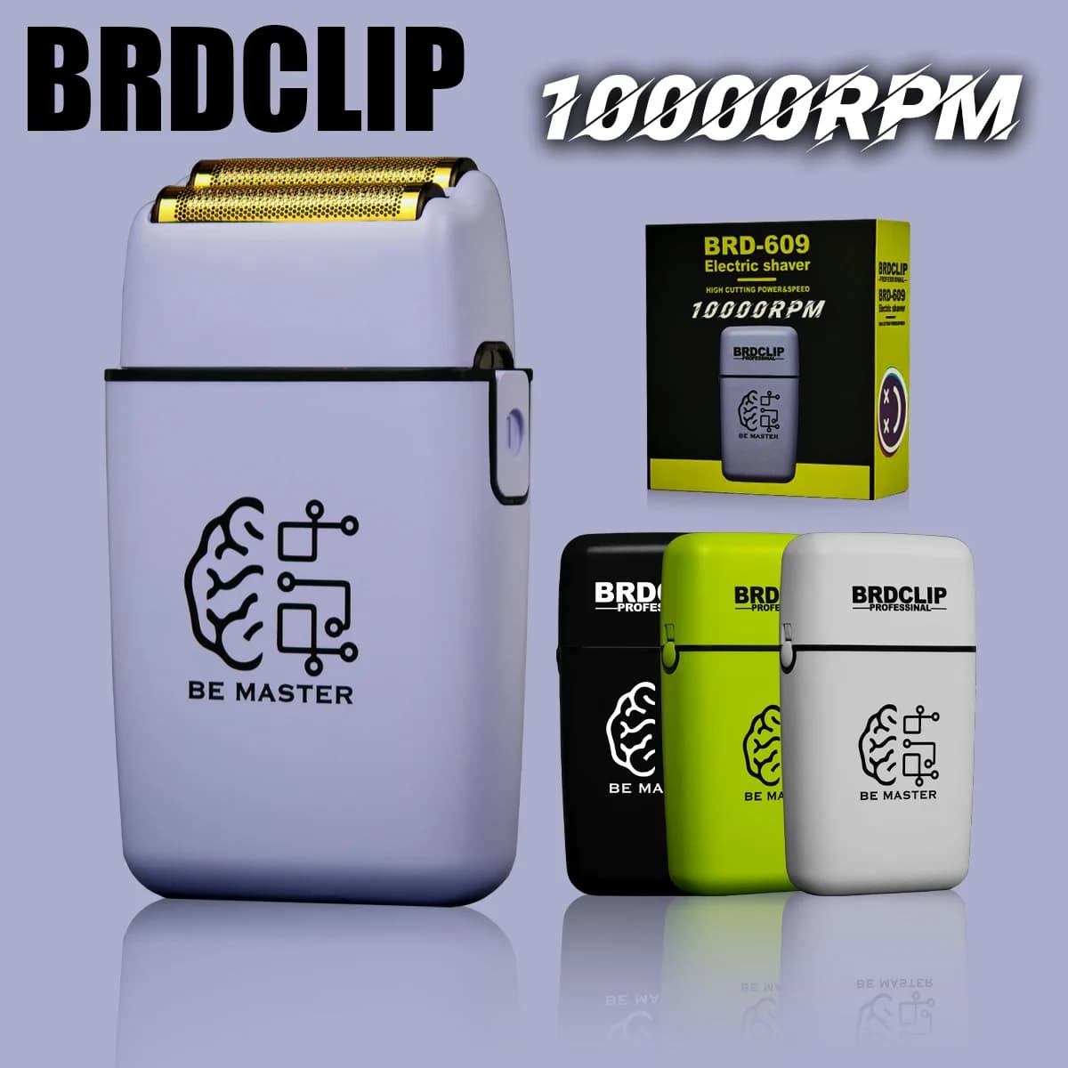 10000 rpm BRDCLIP BRD 609 professional double lamina shaver for men electric beard haircut cutting machine barber clipper
