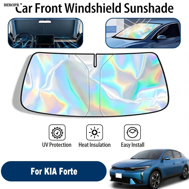 Windshield Sun Shade For KIA Forte Foldable UV Reflective Front Window Sun Protection Cover Accessories