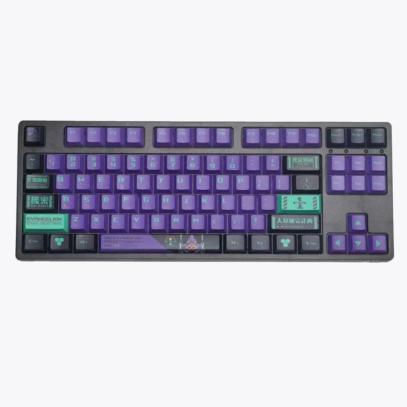 EVANGELION Cartoon Anime Periphery Eva-01Asuka Ayanami Rei Wireless Module 2.4g3 RGB87 mechanical keyboard plug with side engraving