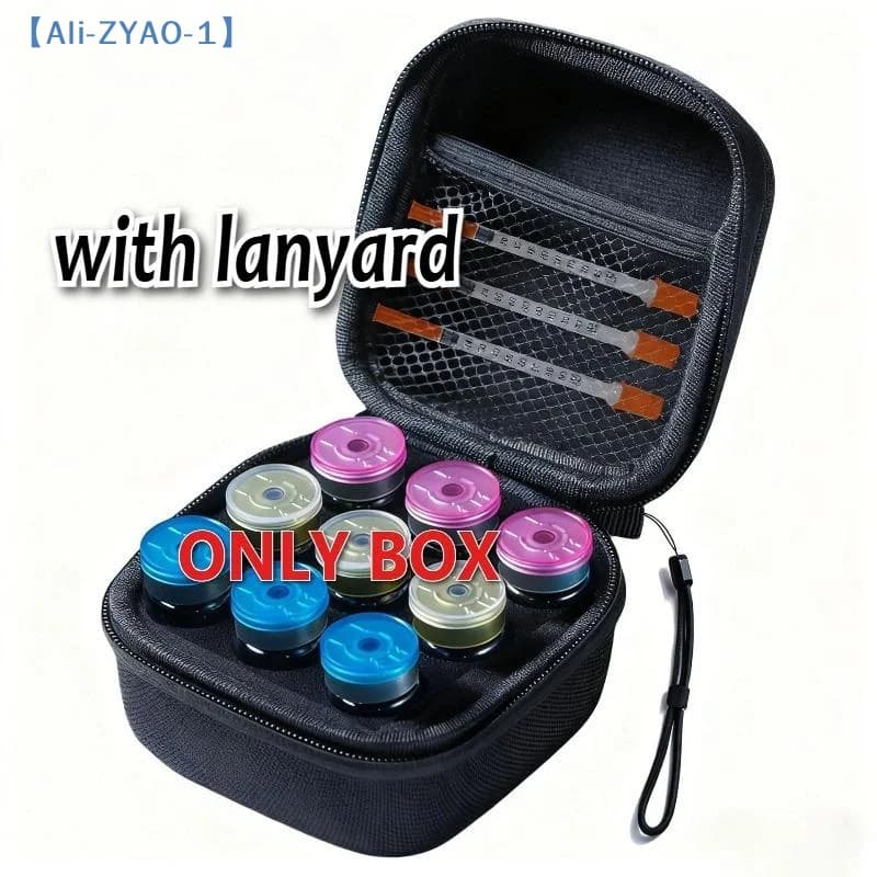 【ZYAO-1】Durable EVA Storage Case 10ML/9 Vials Large Capacity Waterproof Insulin Organizer Wear-resistant Essentials Oil Case