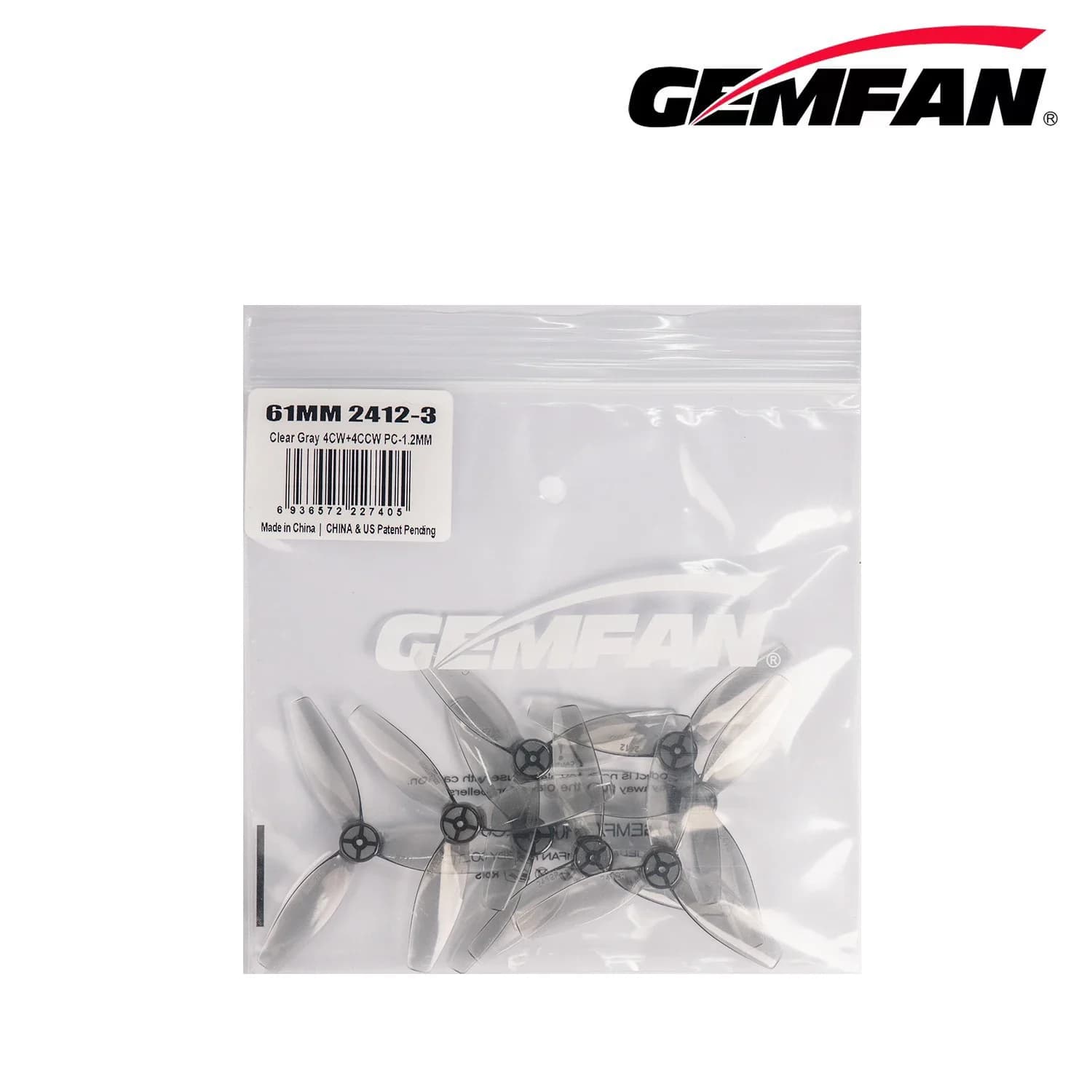 8 paia (8CW+8CCW) Gemfan 2412 Elica a 3 pale da 61 mm per motore spazzolato 8520 Tinywhoops