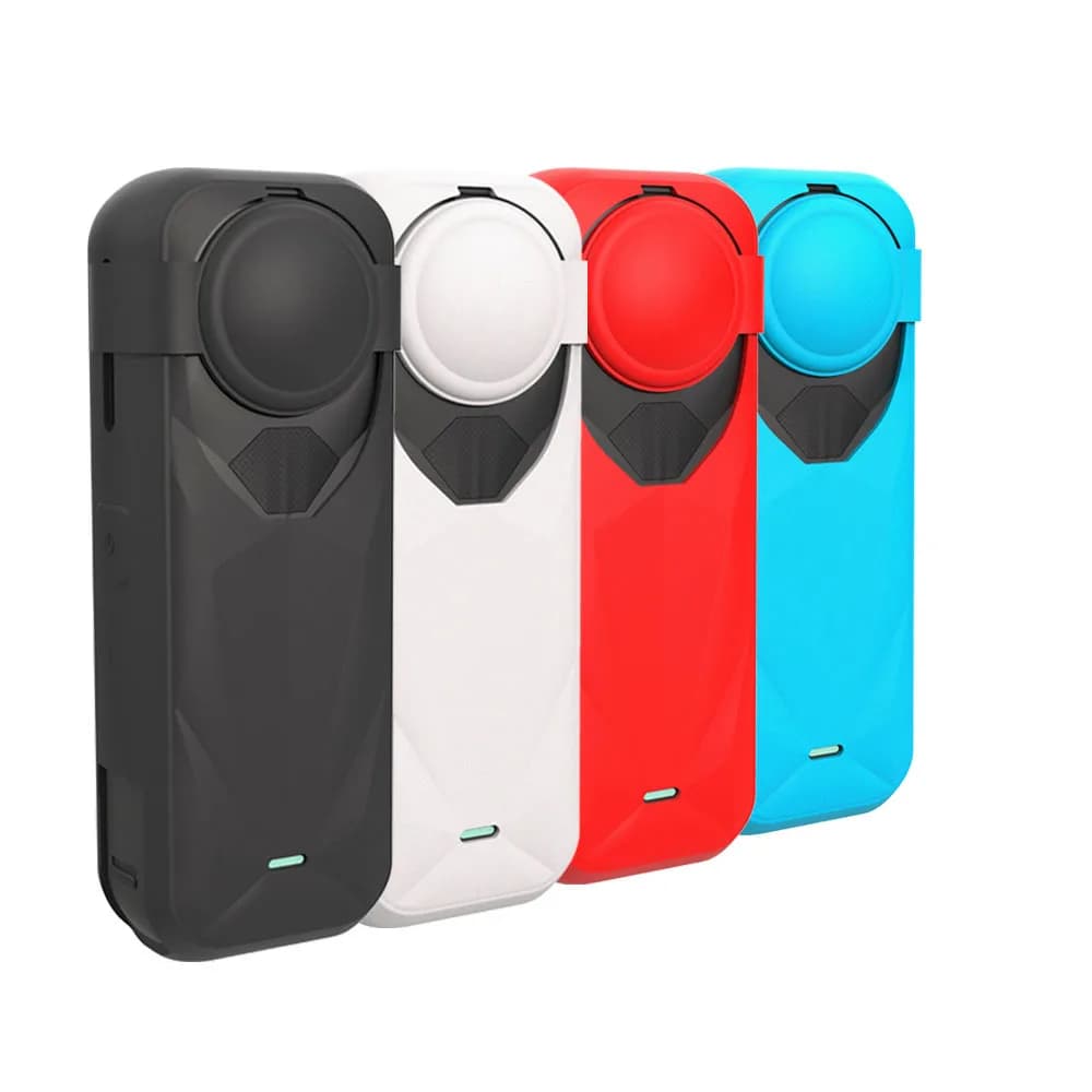 For Insta360 X5 Full Protection Protective Case Cover lens Silicone Sports Camera Accessories Blue Red Black
