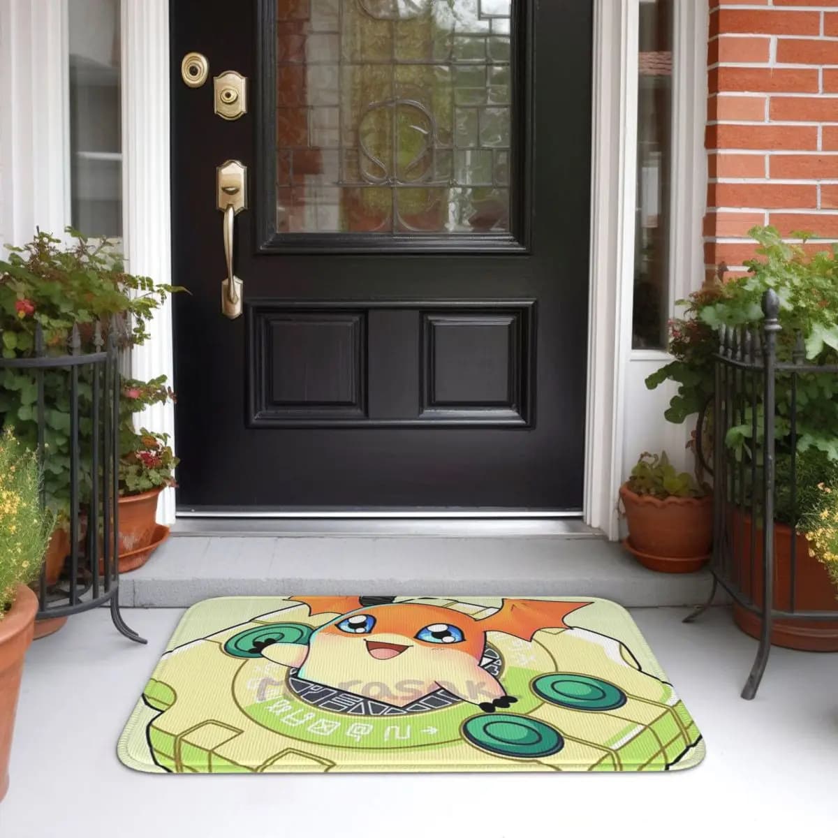 Patamon Digivice Digimon Doormat Tappetino per ingresso cucina, tappetino per pavimento di casa, tappeto antiscivolo per soggiorno