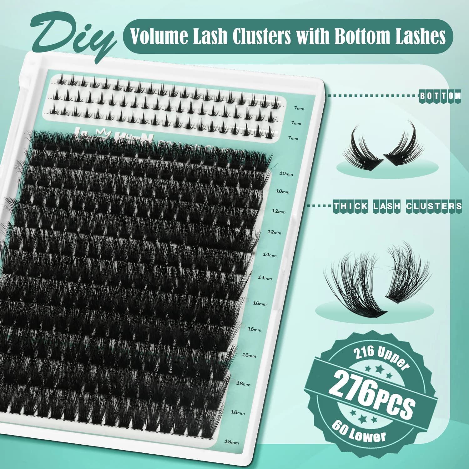 Kit for Extension Eyelashes Make by You, Individual Eyelashes for Lower and Higher Eyelashes, Extra Eyelashes and Voluminous for Beginners