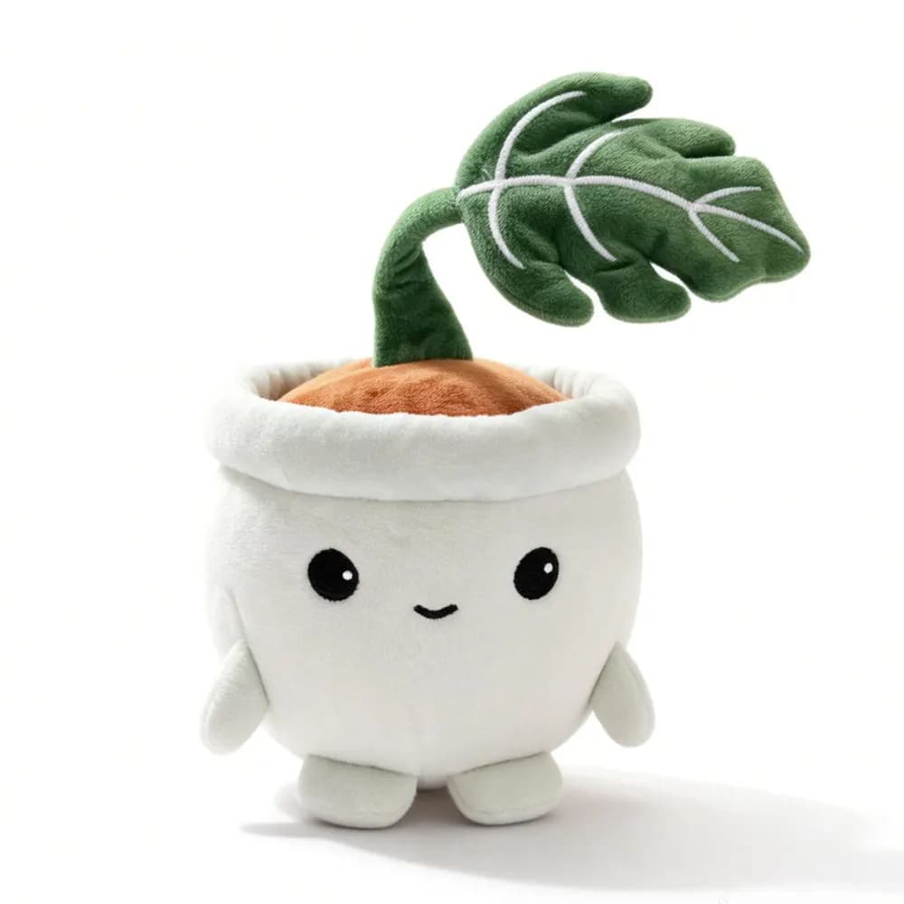 Simpatico Peluche a Forma di Pianta Monstera in Vaso, Giocattolo Kawaii Imbottito a Forma di Pianta del Formaggio Svizzero, Morbida Pupazzo-Pianta Finta in Vaso, Decorazione per Casa e Ufficio, Regalo