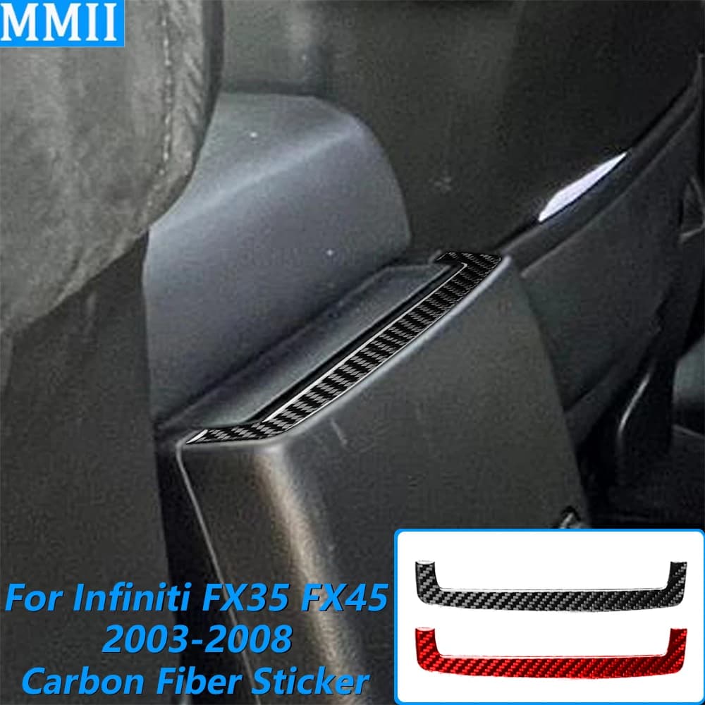 Per Infiniti FX35 FX45 S50 2006-2008, Copertura Decorativa in Fibra di Carbonio per Pannello Posteriore del Bracciolo Centrale, Accessori Auto
