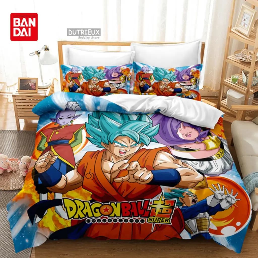 Bed linen set Japanese anime Dragon Ball Copripiumino Goku Federa Double Queen King Size Bedroom for Kids Home Textiles