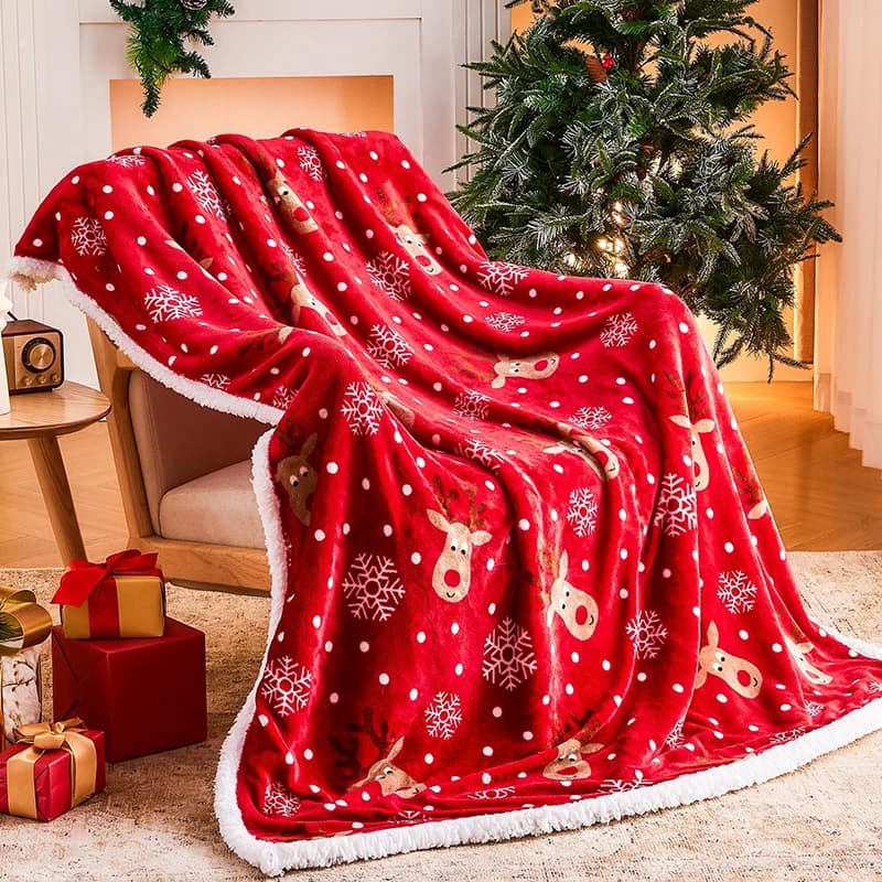 Coperta Lavorata a Mano con Filato Spesso in Lana Merino, Plaid Morbido e Caldo per Divano e Letto in Inverno