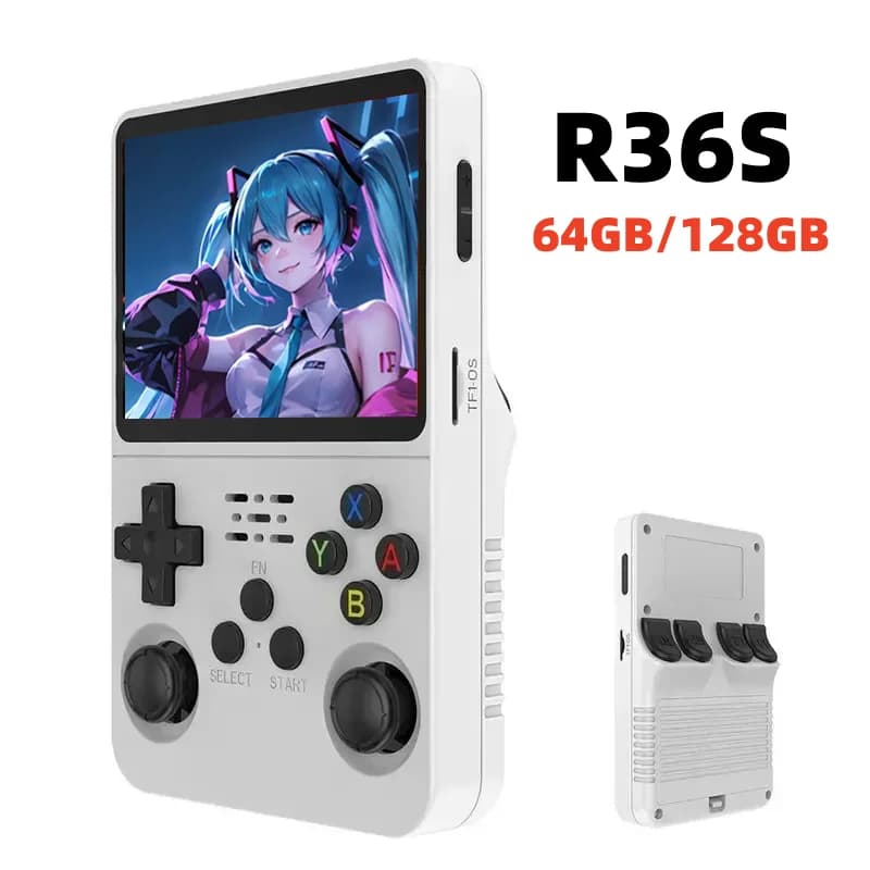 R36S Retro R36 Console Ultra Portable Video Games IPS Screen 128 GB Portable Pocket Reader Linux System R36 PRO
