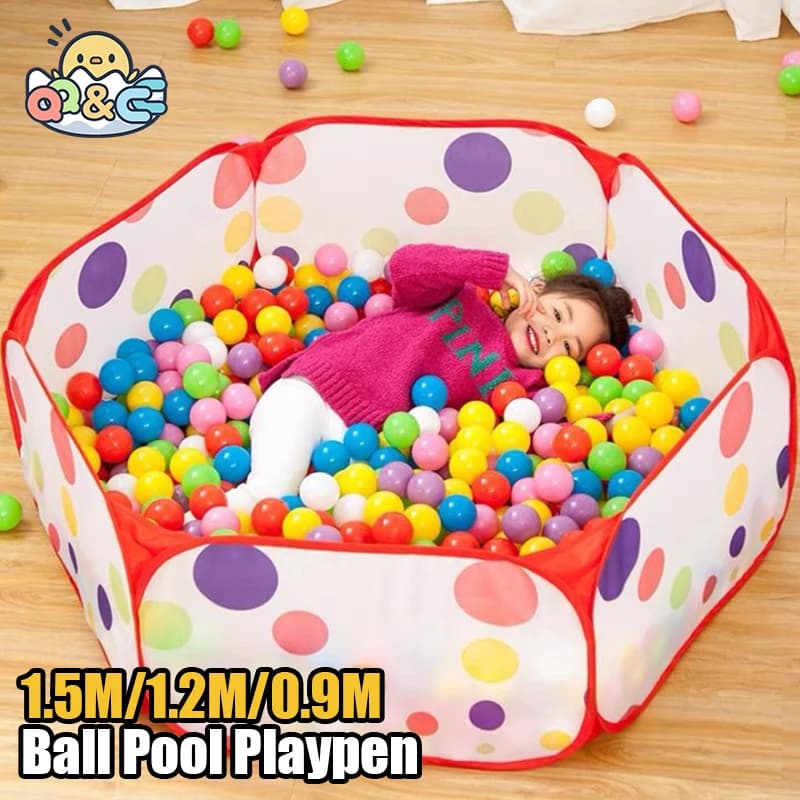 1.5M/1.2M/0.9M Children's Playground Pool Children's Ball Pool with Basket Playground Ocean Ball Pit Portable Indoor Toys Girls