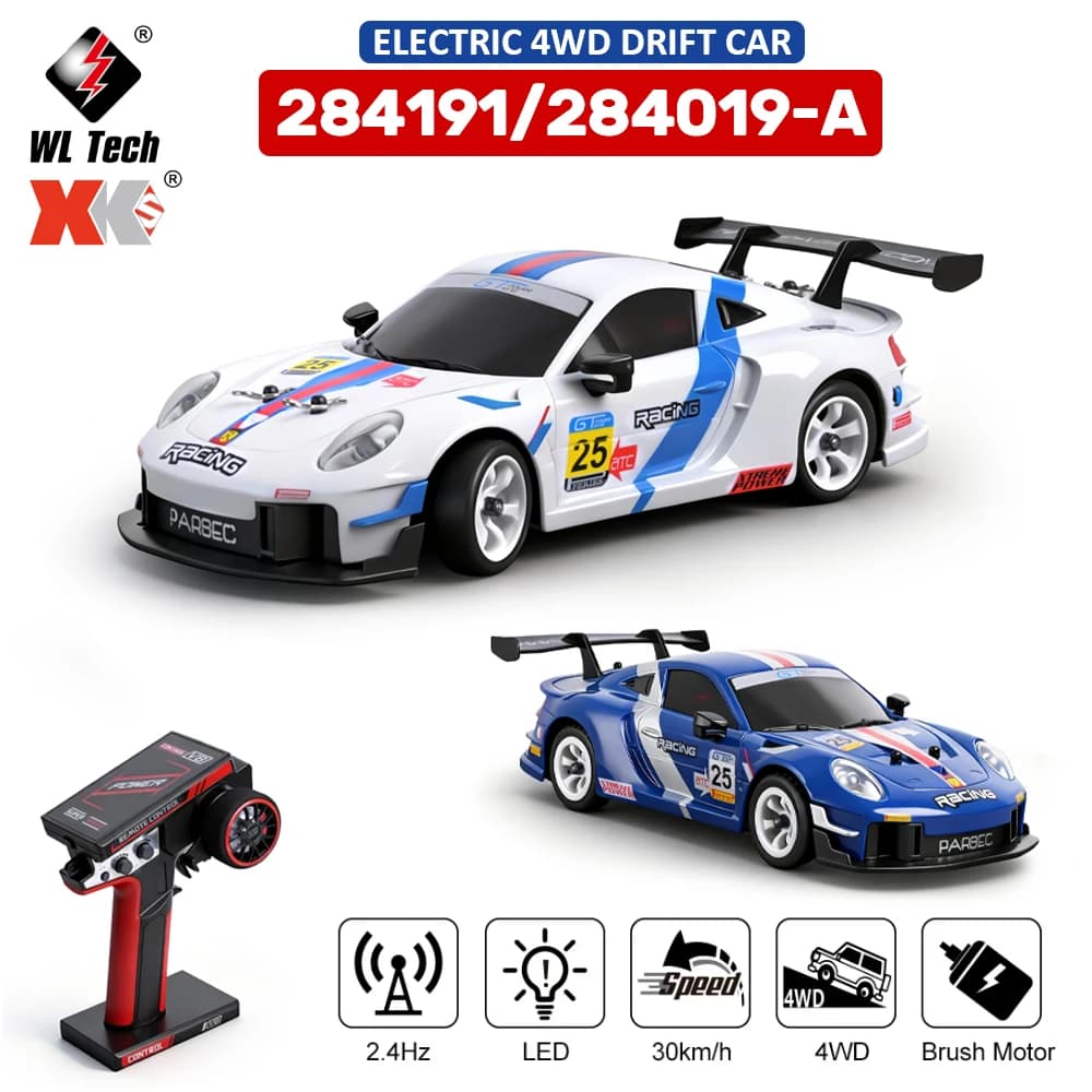 WLtoys 1/28 284191 284019-A Aggiornato Gyro RC Drifting Car 4WD Ad Alta Velocità Radiocomando Modello 2.4G Drift Racing Vehicle Mini Regalo