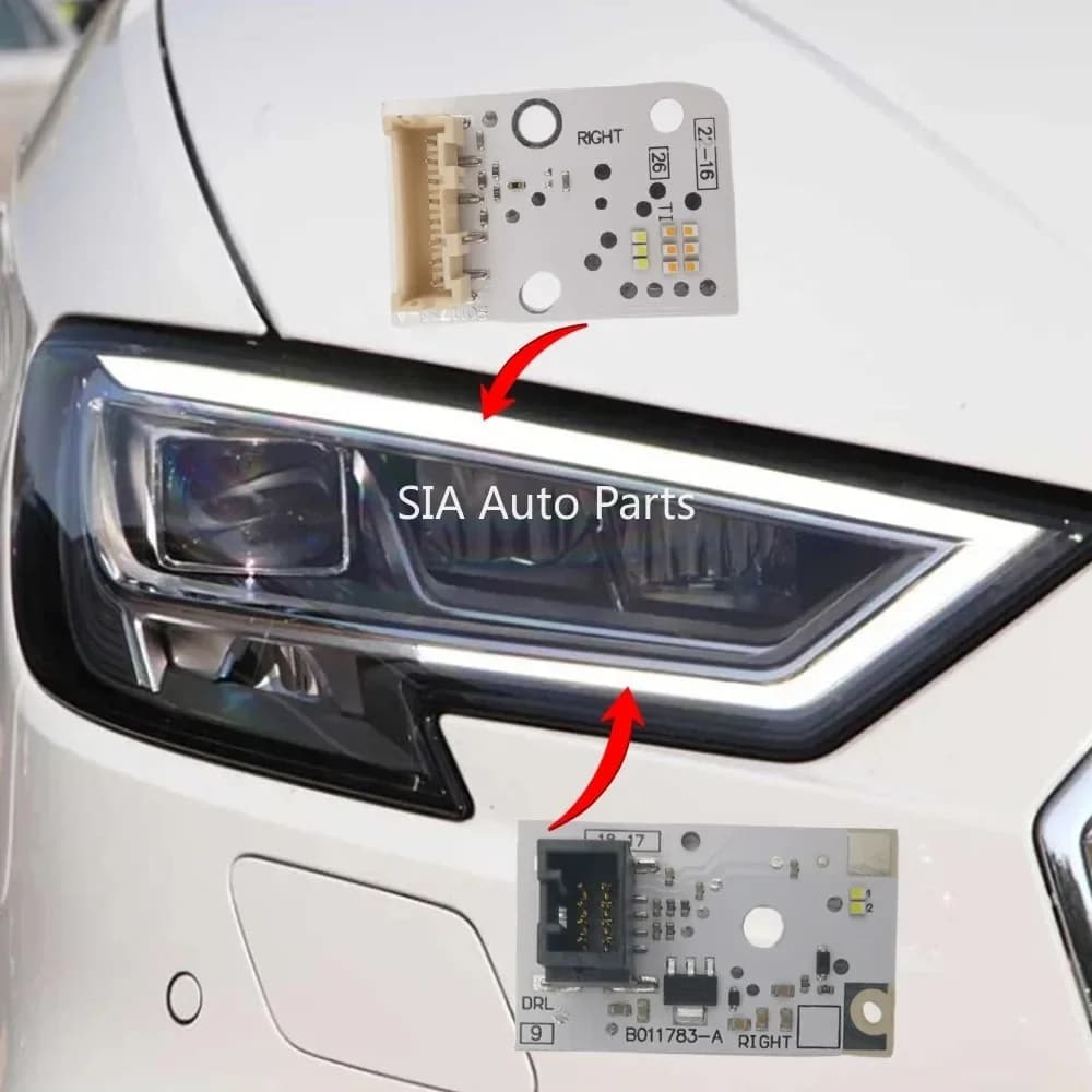 Faro LED DRL Schede luminose di marcia diurna Angel Eyes 8V0998473A B011782-A 8V0998474A B101783-A Per Audi A3 S3 2017-2021
