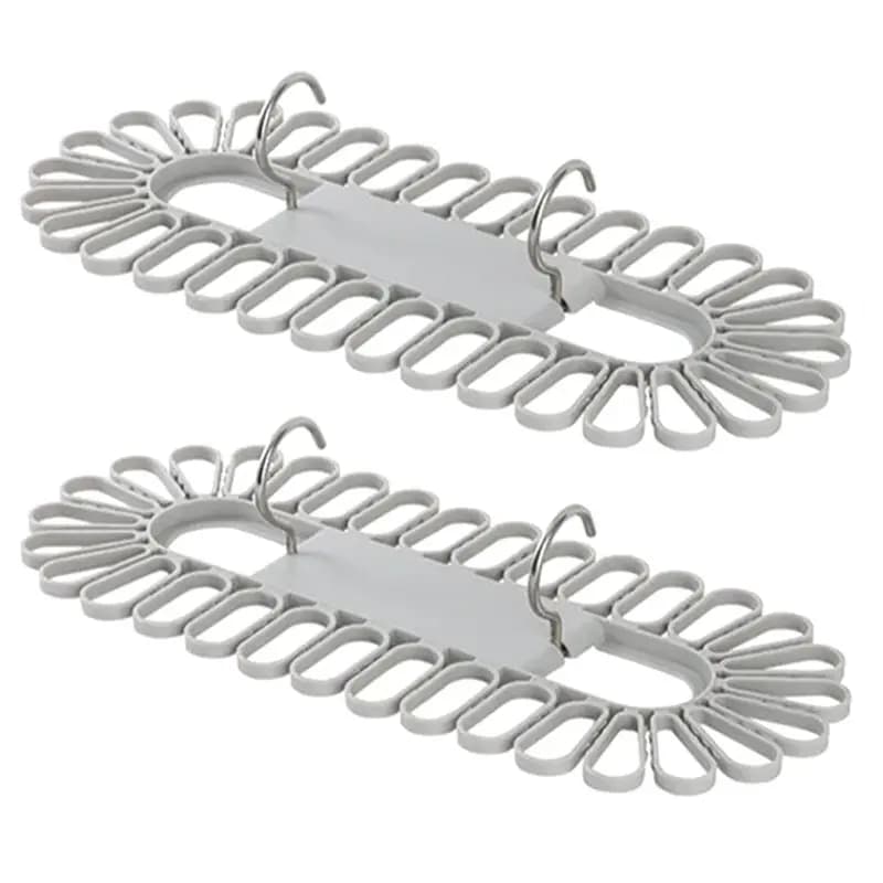 Stable Underwear Hanging Clip Durable Socks Drying Rack 2Pcs Multifunctional Clothes Hanger Space Saving With 32 Clips