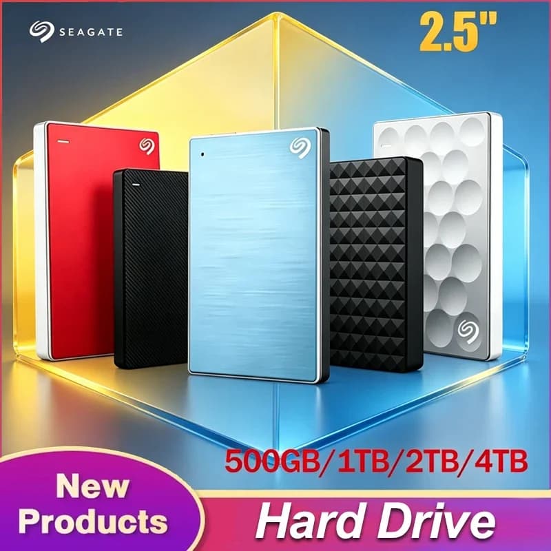 Hard Disk Esterno Portatile Ultra-Sottile Seagate da 2.5 Pollici, USB3.0 ad Alta Velocità, 1TB/2TB, OEM, per Archiviazione e Backup Dati