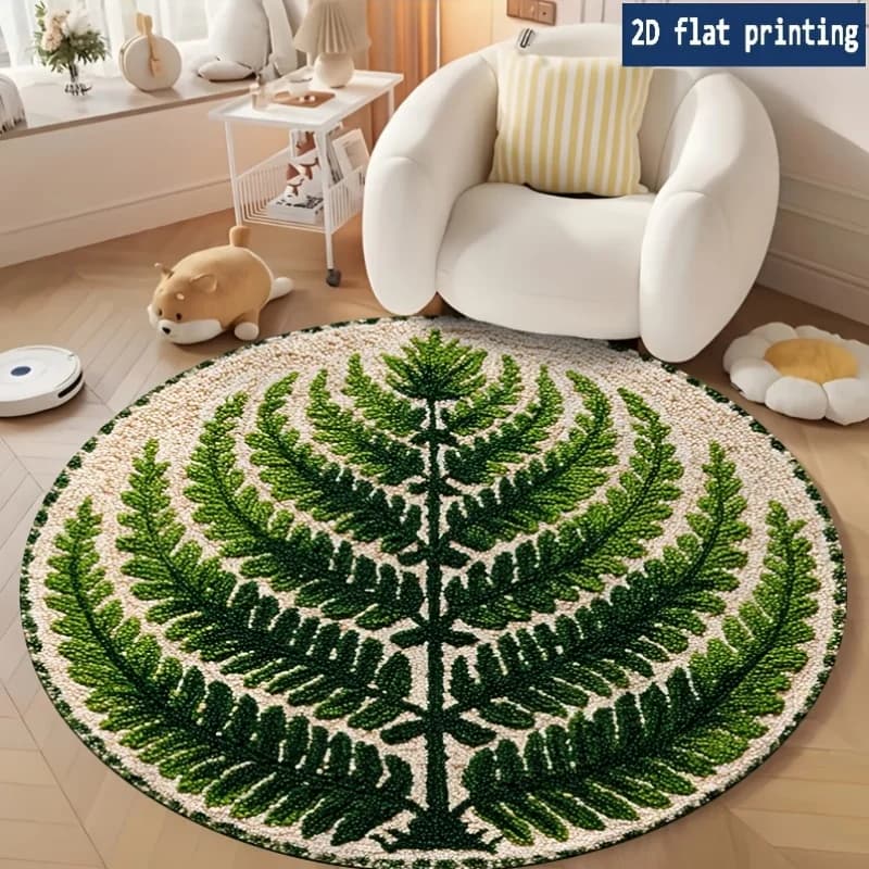Vintage Baroque Round Mat Dark Oil Painting Flower Area Carpet Luxury Peony Floral Rose Living Room Armchair Floor Rug