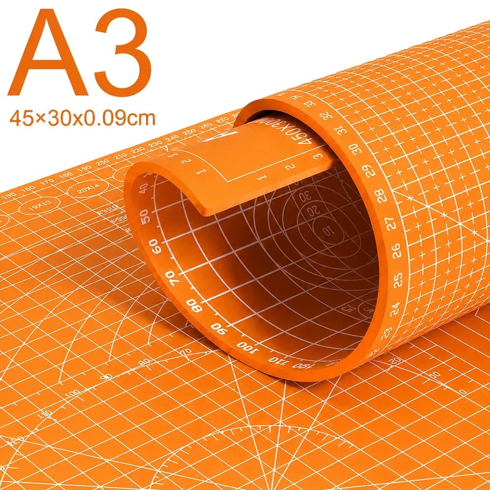 Tappetino da taglio bifacciale A3/A4/A5, Tavola da taglio, Tappetino per cucito, Strumenti per intaglio artistico, Accessori fai da te per artigianato, 5 colori, 45×30cm