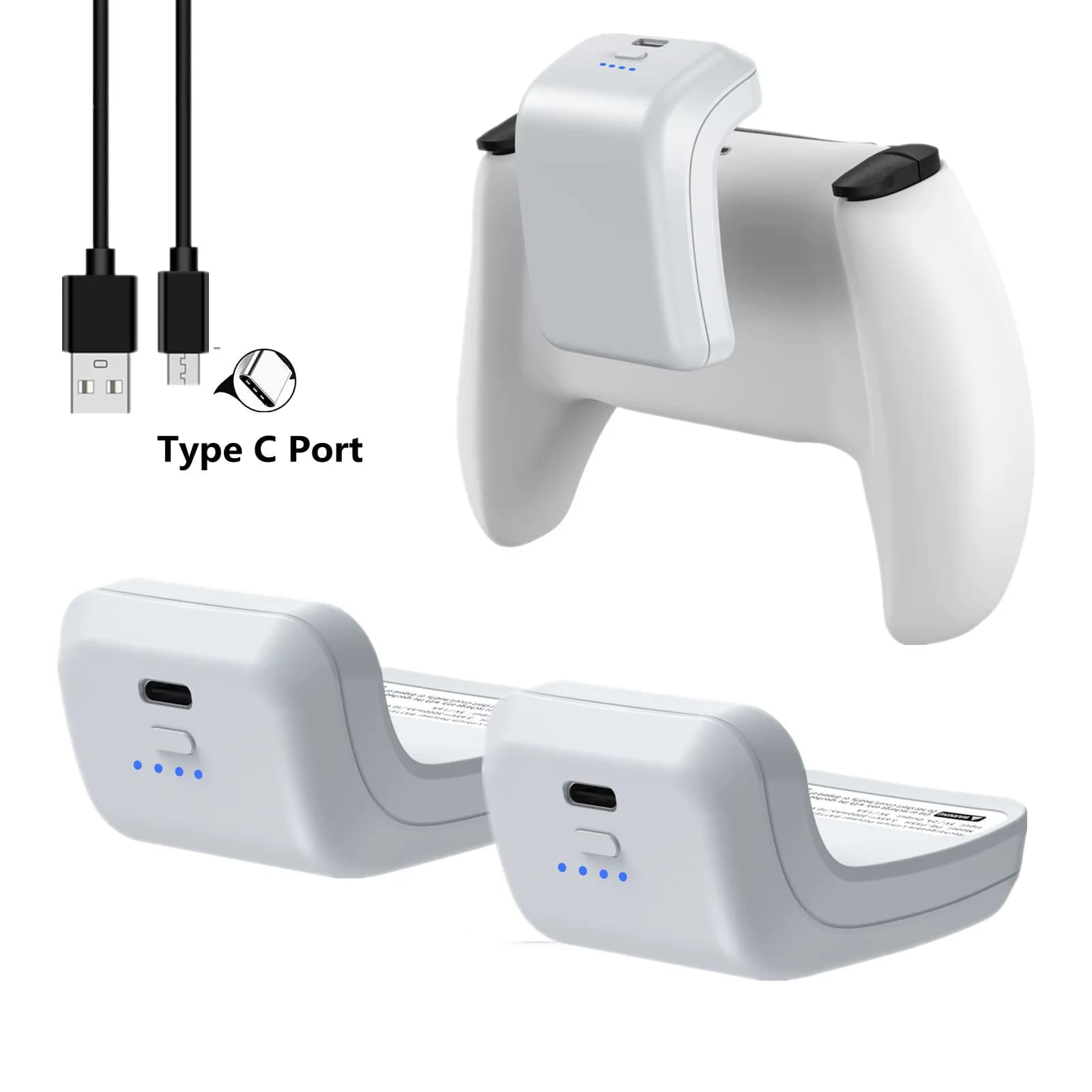Batteria per controller PS5 Hisewen Batteria esterna a ricarica rapida da 3000 mAh per accessorio da gioco per gamepad wireless PS5 Elite