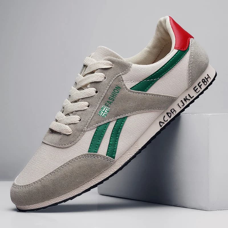 Scarpe casual da uomo, scarpe basse con lacci, scarpe da corsa versatili in tela, scarpe da uomo traspiranti con suola piatta